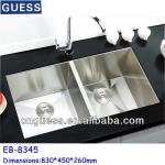 EB-8345 HOT double drainer stainless steel sinks kitchen furniture kitchen sinks-EB-8345