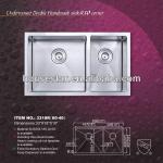 cupc kitchen stainless steel sink 3318R,stainless steel handmade sink--3318R(60/40)-3318R(60/40)
