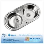 STAINLESS STEEL KITCHEN SINK REVERSIBLE DOUBLE 2.0 BOWL SINK INSET &amp; FREE WASTE-B030110002/K010160200A1