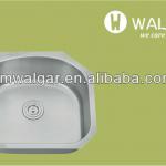Single Bowl D-shape Stainless Steel Undermount KitchenSinks Wholesale-WL661 D shape kitchen sink