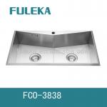 overmount butterfly shape stainless steel kitchen sink-FCO-3838