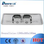 DS13848 stainless steel stylish kitchen sink with drainboard-DS13848
