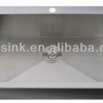 MS501 MS502 zero radio top mount single bowl hand made stainless steel kitchen sink-MS501 MS502