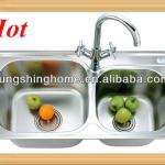 2013 stainless steel double sink for kitchen-LS-8345
