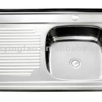 single bowl with drain board kitchen sink8050 10050-YTS8050 or YTS10050