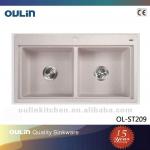OULIN quartz sink granite kitchen sink double bowl OL-ST209-OL-ST209