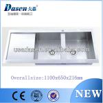 DS11650 Used commercial stainless steel kitchen sinks with drain boards-DS11650
