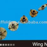 Casting wing nut for construction used with Tie rod-