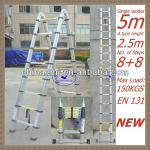 5m Telescopic ladder/3 position telescopic ladder/telescopic ladder with joint-EMJ-020J(5M)