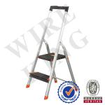 Aluminum +Metal safety step ladders with handrail-wk3012C
