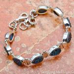 TITANIUM DRUZY .925 SILVER BRACELET-