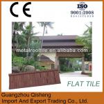 hot selling nigeria colorful stone coated metal roofing tile, metal corrugated tile roofing,stone chip coated metal roof tile-FLAT TILE