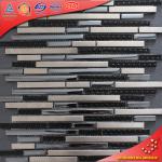 Electro Plating Strips Glass Mosaic Tile For Kitchen Decoration HST04-HST04