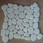 White Flat Pebbles mosaic-JX-P01