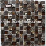popular brown glass mosaic tile for interior wall-JRD070