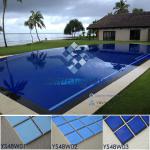 Stock Hot Sale no MOQ International Standard ISO tested good quality Ceramic Swimming Pool Tiles YS48W03-YS48W03