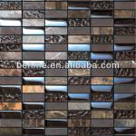 Dark color background crystal mix wall tile mosaic swimming pool tiles for sale decorative glass mosaic-M858006