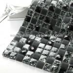 Black Stone Crystle Glass Tiles-GL-E5006