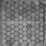 Promotional discount gray wood marble hexagon mosaic-SPHM24