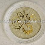 glass and stone mosaic art wall background picture pattern as house decorative material-gold stone