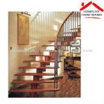 Fashion and concise steel with wood curve staircase for villa or home or hotel-HL2-3004