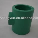 DIN German Green PPR PIPE FITTING PPR Reducing Tee for Drinking Waters-HY-CA019