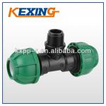 PP Compression Fitting male Threaded Tee PN 10-2003