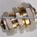 brass reducing staight union with plated nickel-