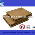 easy installation outdoor wood plastic composit hollow decking with groove-QD01