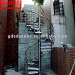 ST-008 Villa Garden, Stainless Steel Spiral Stair-ST-008