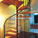 Adjustable Steel Wood Spiral Stairs/Staircase for Indoor-LA-002