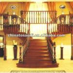 Interior solid wood staircase-stainless steel staircase-0301-DMS-05