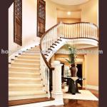 Luxurious and fashion hotel or home commonly use solid wood staircase-HL-MS001