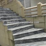 China Juparana granite stone stairs and railings outdoor design-GL-Stair case and treads