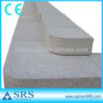 Exterior grey natural stone stair treads-S025