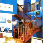 modular U shape solid wood stair-LH-WS014
