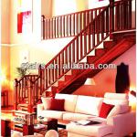 interior solid wood stairway-LH-WS004
