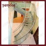 curved stairs/double stringer steel glass stair-DMS-9041 curved glass stairs
