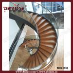 stainless steel spiral wood stairs for villa-DMS-1051steel wood stairs