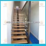 galvanized iron beam stair with timber tread-WS-S6004