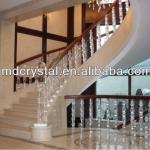 crystal glass spiral staircase railing for decorative-JMD-LT-106