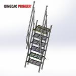 Wrought iron handrails outdoor stairs metal steps for construction manufacturing-