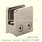 Square Stainless Steel Glass Clip (Radius back)-MG1449