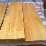 Natural white oak wood stair treads(finger jointed) with slip strip for stairs bull nose/half bull nose-HW-ST-010