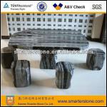 Outdoor Stone Table and Benches, Granite Table-Outdoor Stone Table and Benches, Granite Table
