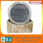 Black Green solar garden fountains stone-SFT-14