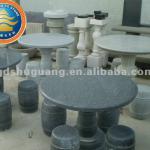 Nature black granite stone garden products table and bench-SG-D24