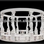 big marble gazebo with statue-