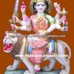 White Makrana Marble Durga Maa Statue-0001