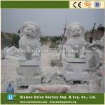 White marble lion statues made in china-white marble lion statues